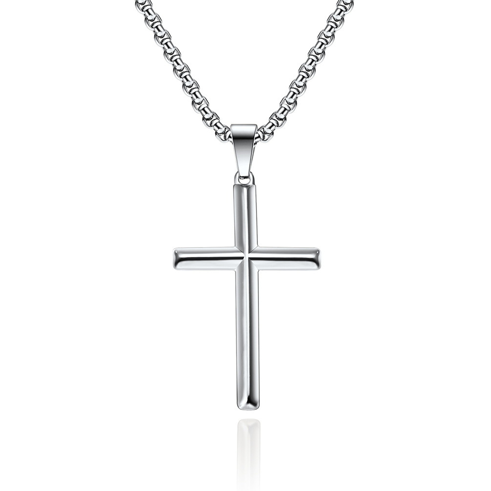 Steel color+square pearl chain PL001 3mm * 60cm