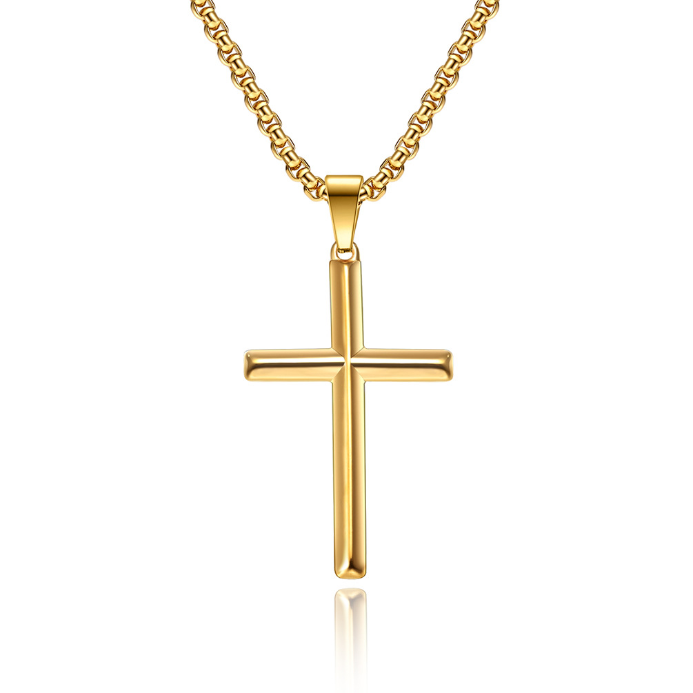 Gold+Square Pearl Chain PL001 3mm * 60cm