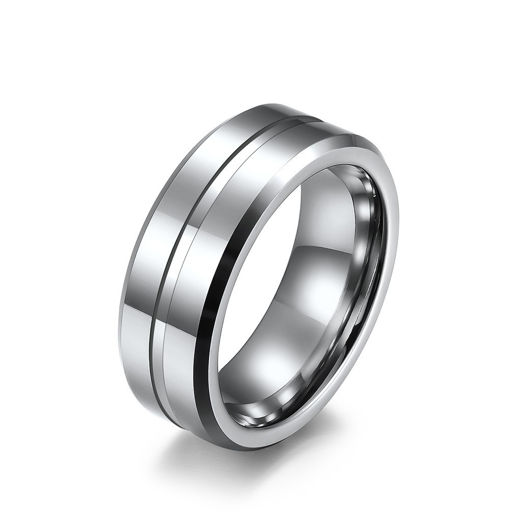 Minimalist Cold-Style Tungsten Carbide Men’s Ring – Scratch-Resistant &amp;amp; Tarnish-Free, Modern Unisex Band for Daily Wear or Wedding